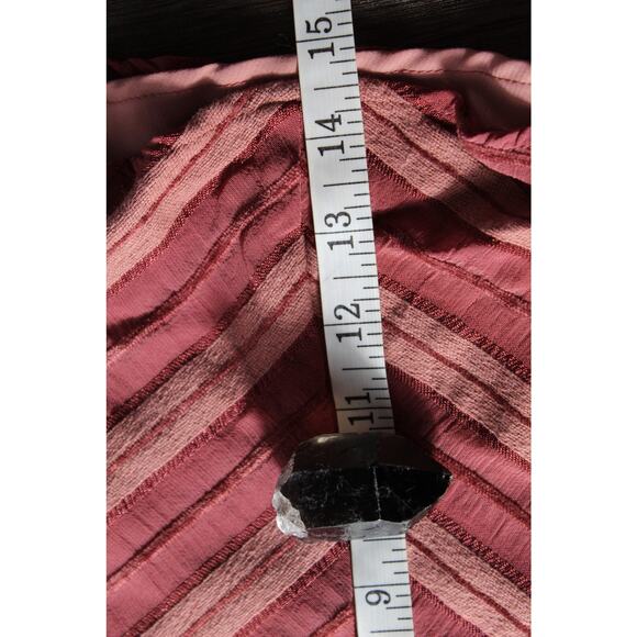 For Love & Lemons Mauve Pink Skirt Chevron Ribbon Ruffle Revolve Size XS - Picture 6 of 8